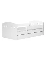 Łóżko dziecięce z materacem Cecil 2X 80x140 - białe w sklepie aosom.live