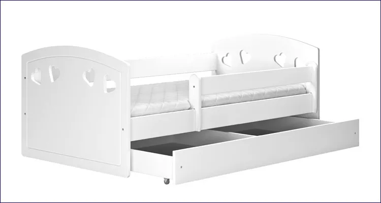 Łóżko dla dziewczynki z materacem Cecil 2X 80x140