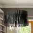 Zdjęcie czarna lampa wisząca z ekoskóry E627-Holly | aosom.live