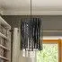 Zdjęcie czarna lampa wisząca w stylu glamour E628-Holly | aosom.live