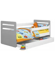 Szare łóżko dziecięce z szufladą 80x160 - Acar 2X  w sklepie aosom.live