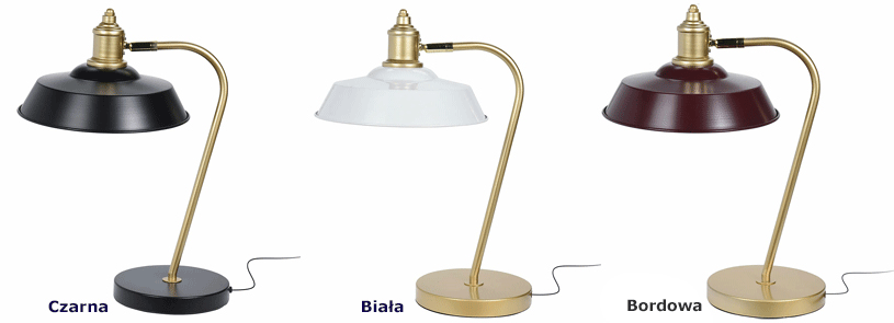 Retro lampy stołowe nocne Sigurd - złote