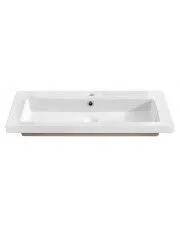 Prostokątna umywalka ceramiczna Defires 80 CM - Biała w sklepie aosom.live