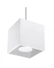 Minimalistyczna lampa wisząca kostka E816-Lenobri - biały w sklepie aosom.live