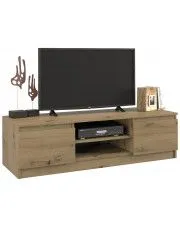 Industrialna szafka RTV dąb artisan - Amida 2X 120 cm w sklepie aosom.live