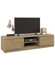 Szafka pod telewizor dąb artisan - Amida 3X 140 cm w sklepie aosom.live