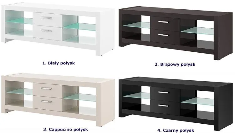 Nowoczesny stolik RTV z oświetleniem led Steri