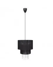 Czarna lampa wisząca z tkaniny do salonu - E968-Mirado w sklepie aosom.live