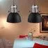 Szczegółowe zdjęcie nr 5 produktu Dwie czarne regulowane lampy wiszące loft - E984-Agito