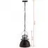 Szczegółowe zdjęcie nr 9 produktu Dwie czarne regulowane lampy wiszące loft - E984-Agito
