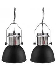 Dwie czarne regulowane lampy wiszące loft - E984-Agito w sklepie aosom.live