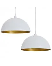 Białe regulowane lampy wiszące 2 sztuki - E985-Olseo w sklepie aosom.live