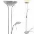 Zdjęcie srebrna lampa stojąca LED dwupunktowa EX05-Galert | aosom.live