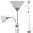Szczegółowe zdjęcie nr 4 produktu Szara lampa podłogowa dwupunktowa - EX06-Jedo