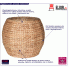 Pleciony boho puf Elfi naturalny