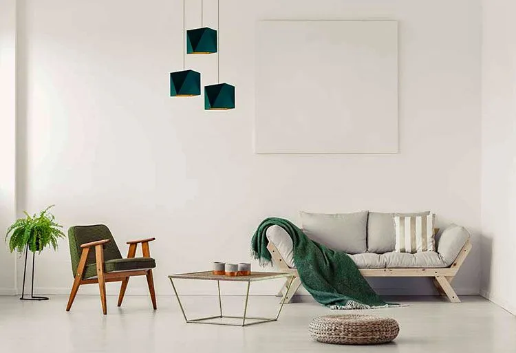 Lampa wisząca Majoris w stylu glamour z geometrycznymi kloszami