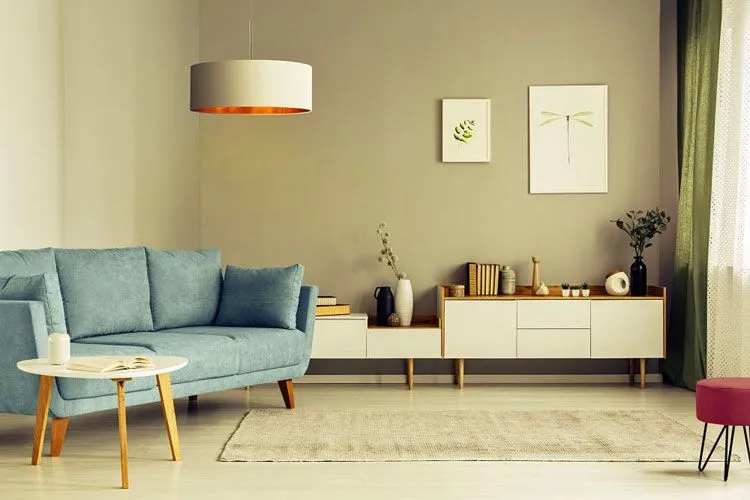 Lampa wisząca LED z okrągłym abażurem EX318-Nali