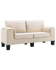 2-osobowa kremowa sofa z podłokietnikami - Ezof 2Q w sklepie aosom.live