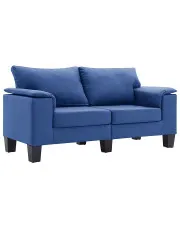 2-osobowa niebieska sofa z podłokietnikami - Ezof 2Q w sklepie aosom.live