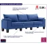 3-osobowa niebieska sofa Ekilore 3Q, podłokietniki 
