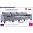 Ekskluzywna 4-osobowa jasnoszara sofa Ekilore 4Q