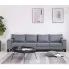 Ekskluzywna 4-osobowa jasnoszara sofa Ekilore 4Q