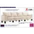 Ekskluzywna 4-osobowa kremowa sofa Ekilore 4Q