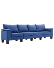Czteroosobowa ekskluzywna niebieska sofa - Ezof 4Q w sklepie aosom.live