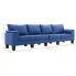 Ekskluzywna czteroosobowa niebieska sofa Ekilore 4Q