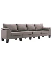 4-osobowa sofa taupe z podłokietnikami - Ezof 4Q w sklepie aosom.live
