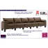 Ekskluzywna 5-osobowa brązowa sofa Ekilore 5Q