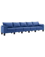 Pięcioosobowa ekskluzywna niebieska sofa - Ezof 5Q w sklepie aosom.live