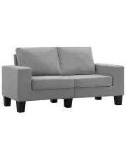 Ponadczasowa dwuosobowa jasnoszara sofa - Magnex 2Q w sklepie aosom.live