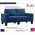 Ponadczasowa dwuosobowa sofa niebieska Lurra 2Q