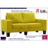 Ponadczasowa dwuosobowa sofa żółta Lurra 2Q