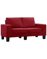 2-osobowa sofa z podłokietnikami, czerwone wino - Magnex 2Q w sklepie aosom.live
