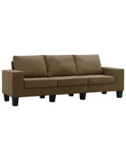 3-osobowa brązowa sofa z podłokietnikami - Magnex 3Q w sklepie aosom.live