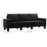 Ponadczasowa trzyosobowa sofa czarna Lurra 3Q