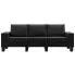Ponadczasowa trzyosobowa sofa czarna Lurra 3Q