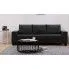 Ponadczasowa trzyosobowa sofa czarna Lurra 3Q