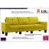 Ponadczasowa trzyosobowa sofa żółta Lurra 3Q