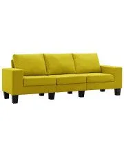 Ponadczasowa trzyosobowa żółta sofa - Magnex 3Q w sklepie aosom.live