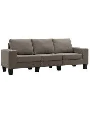 Ponadczasowa trzyosobowa sofa taupe - Magnex 3Q w sklepie aosom.live