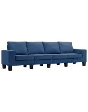 Ponadczasowa 4-osobowa niebieska sofa - Magnex 4Q w sklepie aosom.live