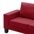 Ponadczasowa 4-osobowa sofa czerwona Lurra 4Q