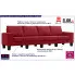 Ponadczasowa 4-osobowa sofa czerwona Lurra 4Q