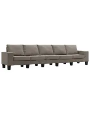 5-osobowa sofa z poduszkami taupe - Magnex 5Q w sklepie aosom.live