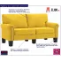 Dwuosobowa żółta sofa Alaia 2X 