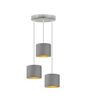 Lampa wisząca potrójna na srebrnym stelażu - EX449-Ralos - 5 kolorów w sklepie aosom.live