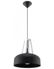Czarna drewniana lampa wisząca loft - EX516-Orletta w sklepie aosom.live